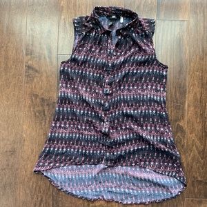 H&M Sleeveless Blouse Bohemian. Size 2.